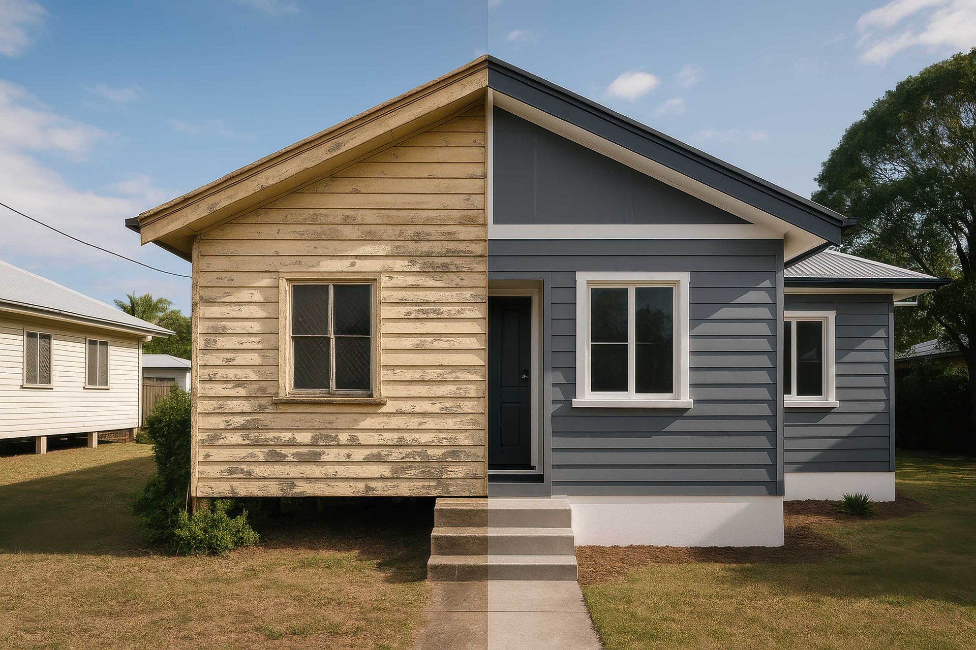 Before and After Clean Finish Painting by Gladstone Crew