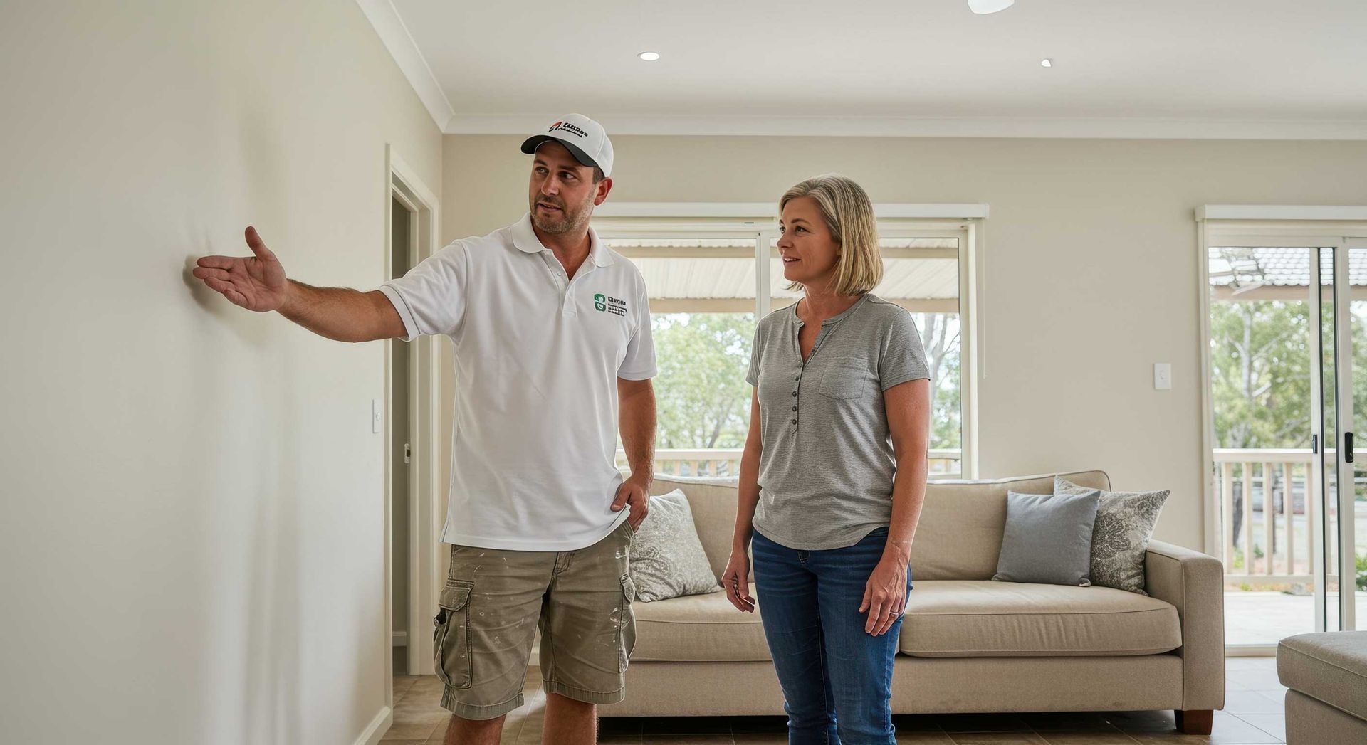 Flawless Living Room Wall Finish Completed by Gladstone Painters