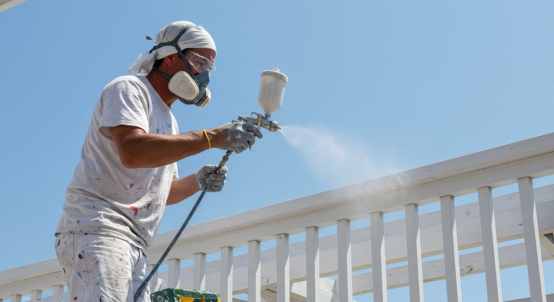 Closeup of Professional Painting Preparation Gladstone