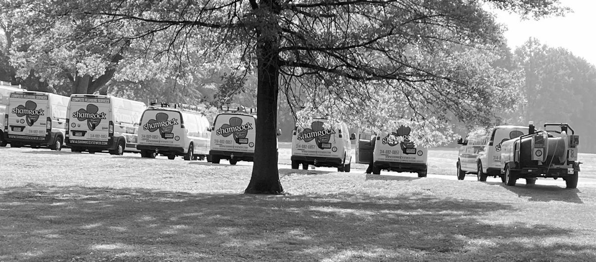 Back of Vans — St. Louis, MO — Shamrock Sewer & Drain Back of Vans — St. Louis, MO — Shamrock Sewer & Drain