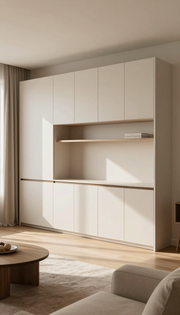 Muebles a medida en hogar moderno