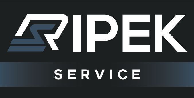Een zwart-wit logo voor ripek service