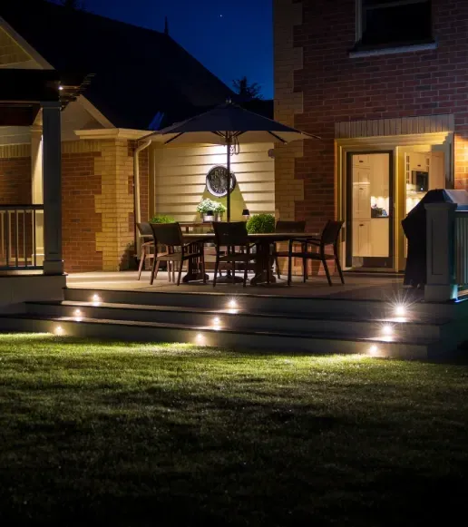 Professional deck and step lighting installation in Fort Myers, FL