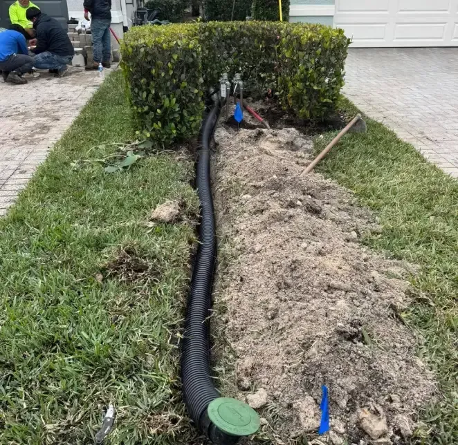 Residential drainage system installation