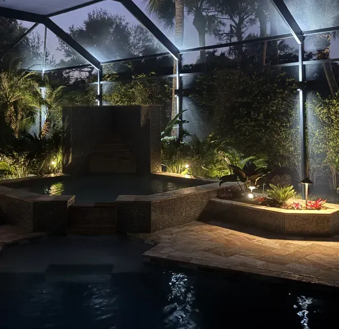 landscape lighting in the club at grandezza fl