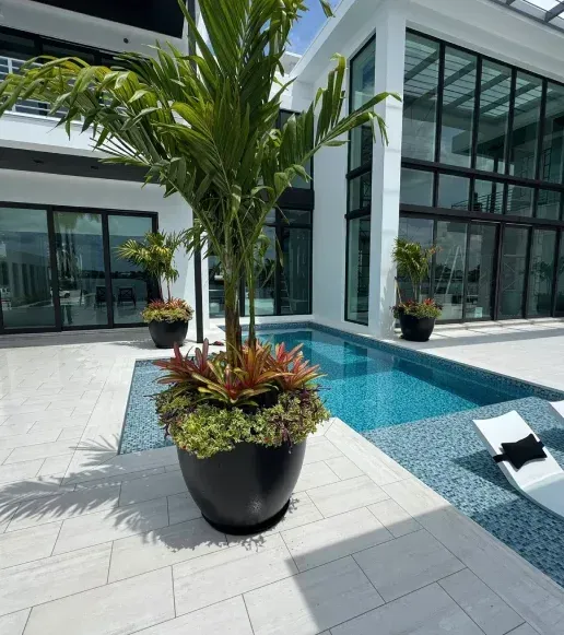 large flower pots installation fort myers fl