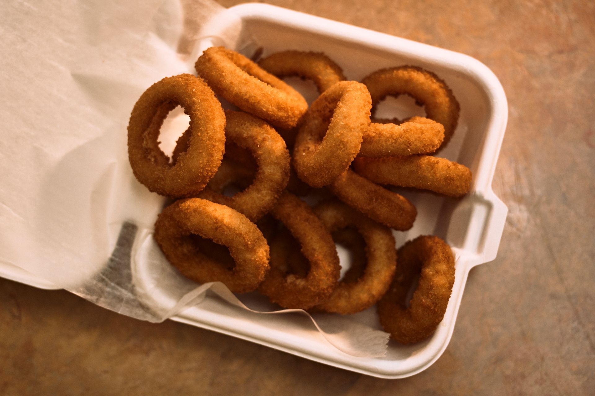 Onion rings at Chicken Supreme in Paterson, NJ.