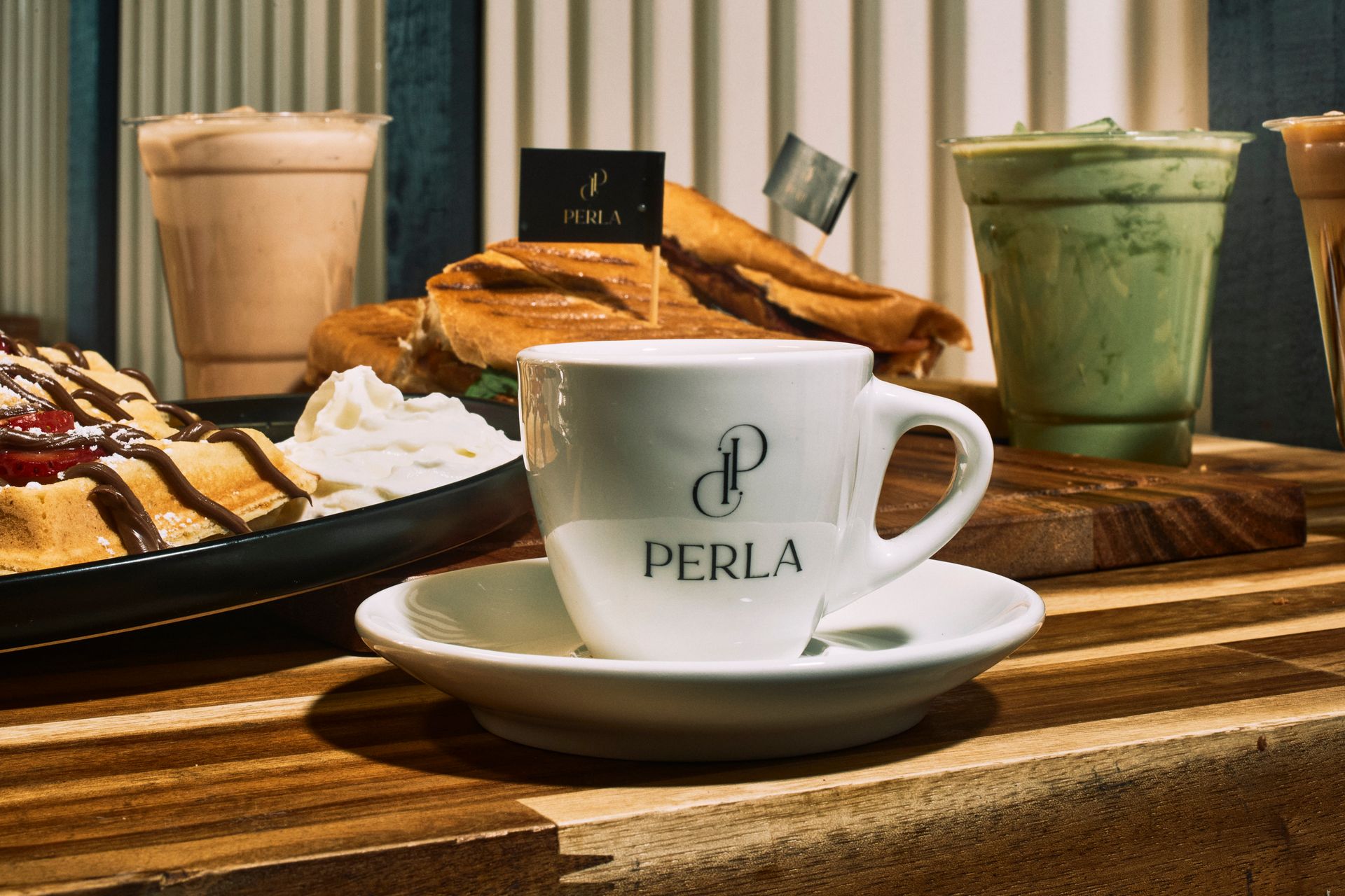 Coffee cup and saucer with 