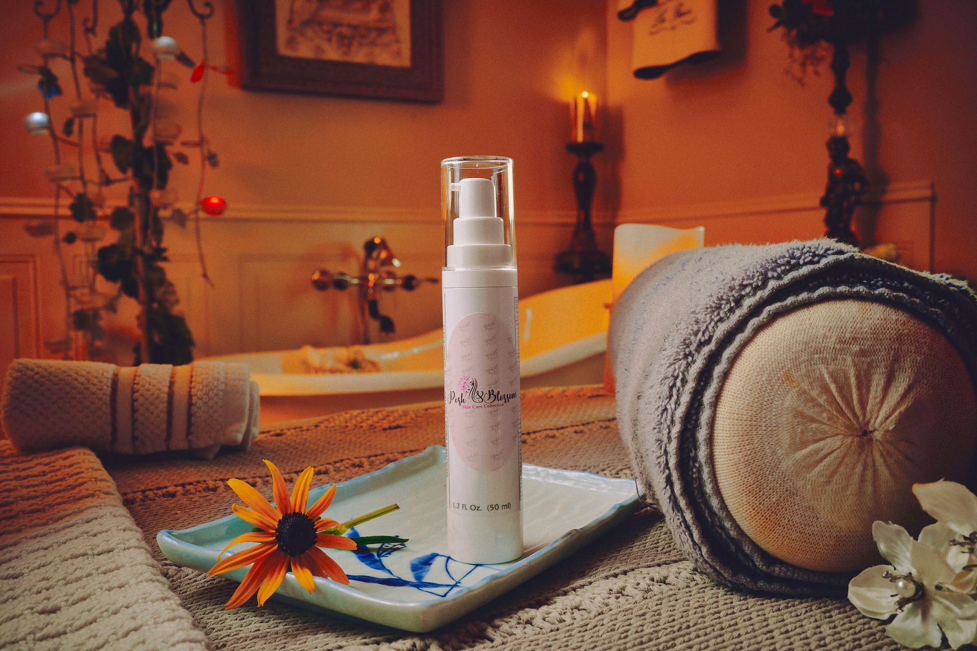Two jars of cream on a wooden surface, one open, both with blue labels.