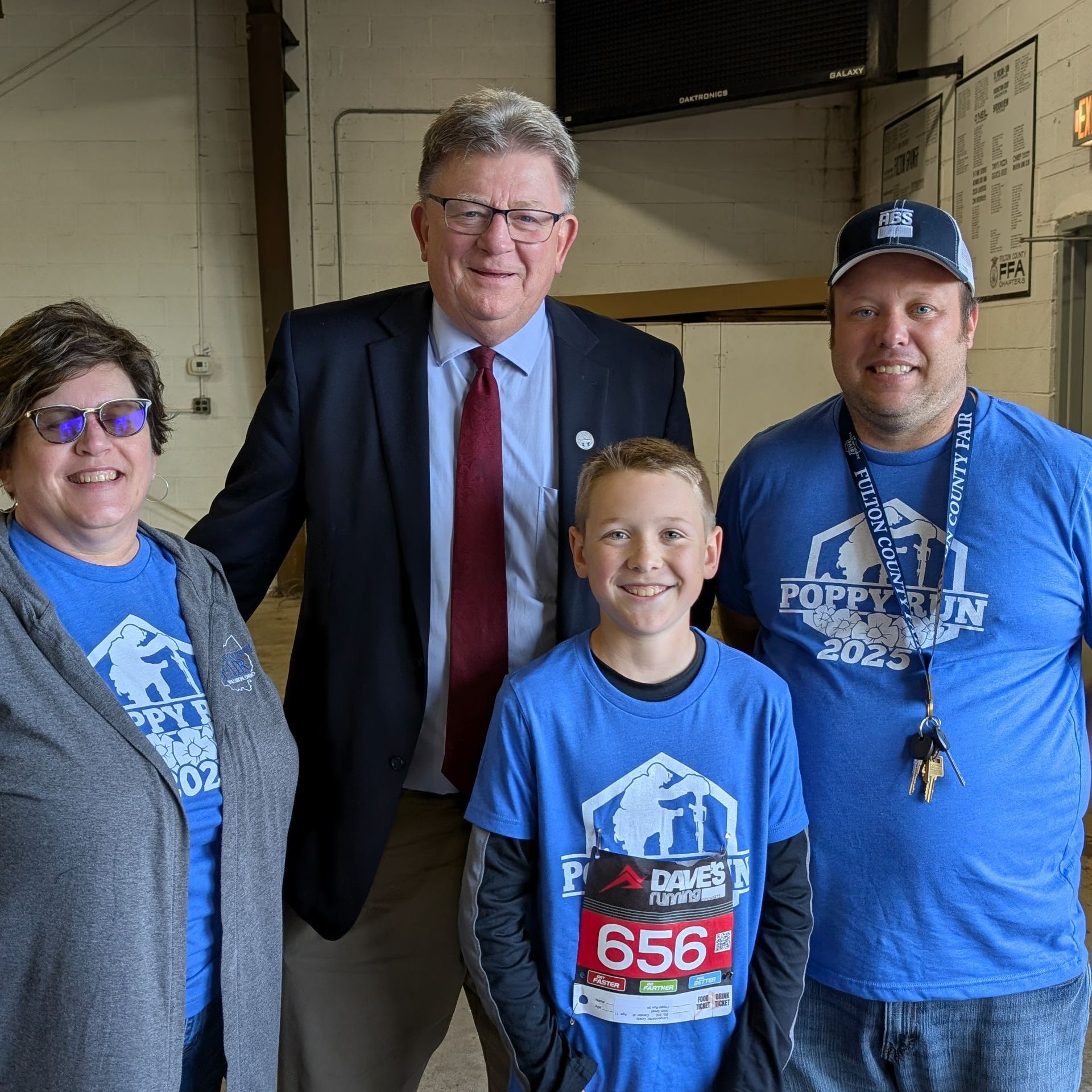 Jim Hoops with mother, father, and son