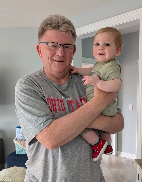 Jim Hoops and Grandson