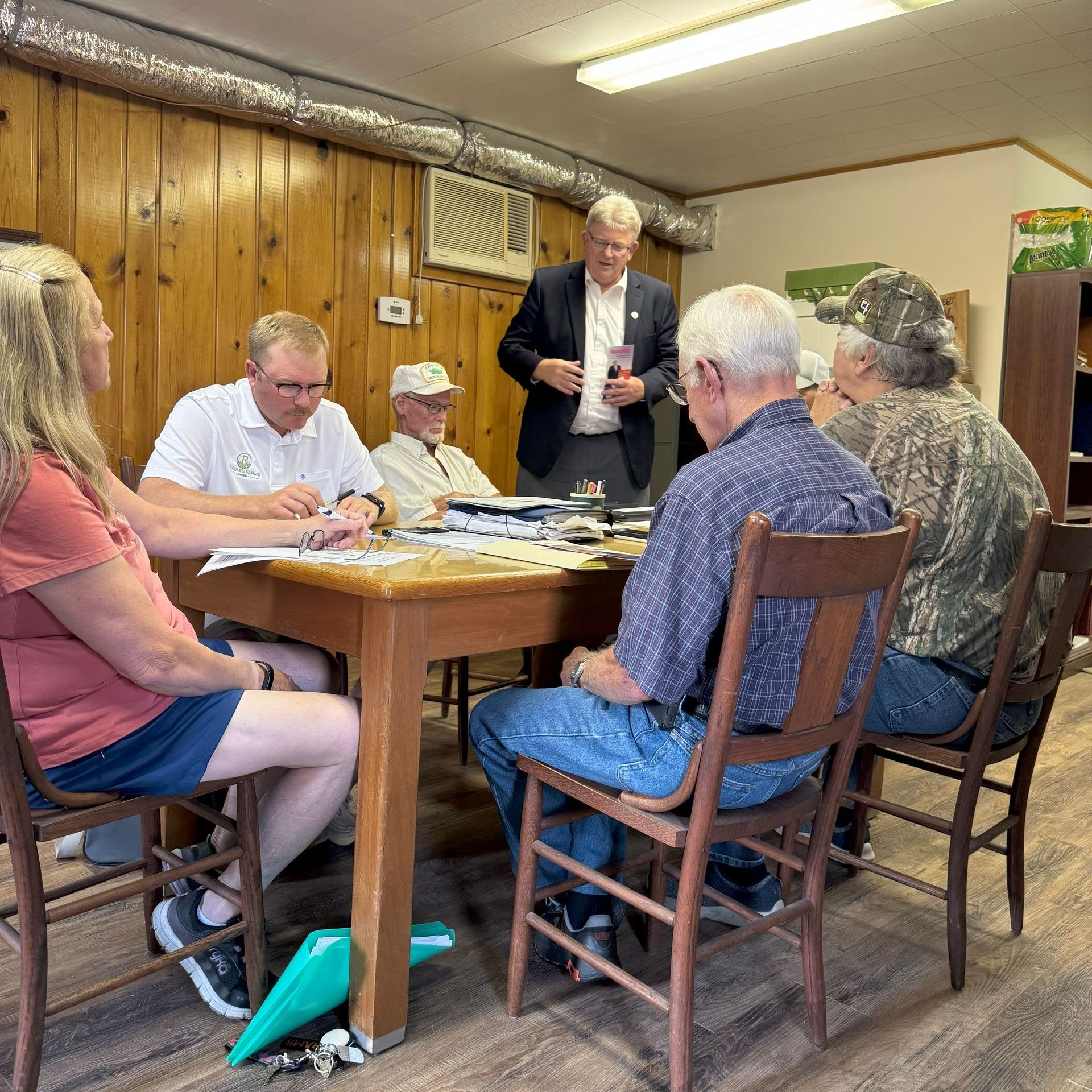 Jim Hoops meeting with township trustees