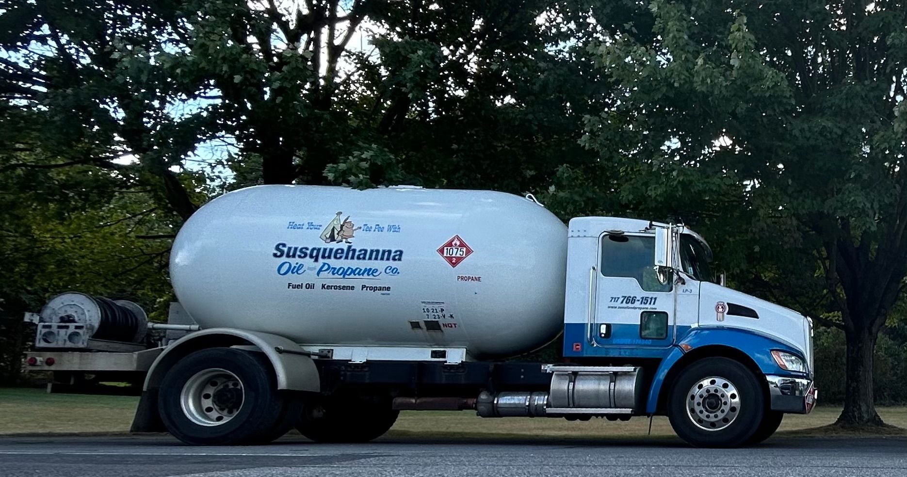 Truck Parked Beside the Road Near the Forest | Dillsburg, PA | Susquehanna Oil and Propane