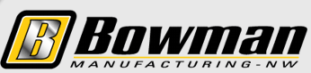 Logo of Bowman Manufacturing-NW, black text on a white background. 