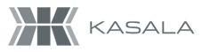 Logo for Kasala, featuring a geometric shape and the word 