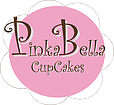 Pink Bella Cupcakes logo: pink circle with text and flower-like outline.