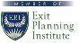 Logo of Exit Planning Institute: shield with text