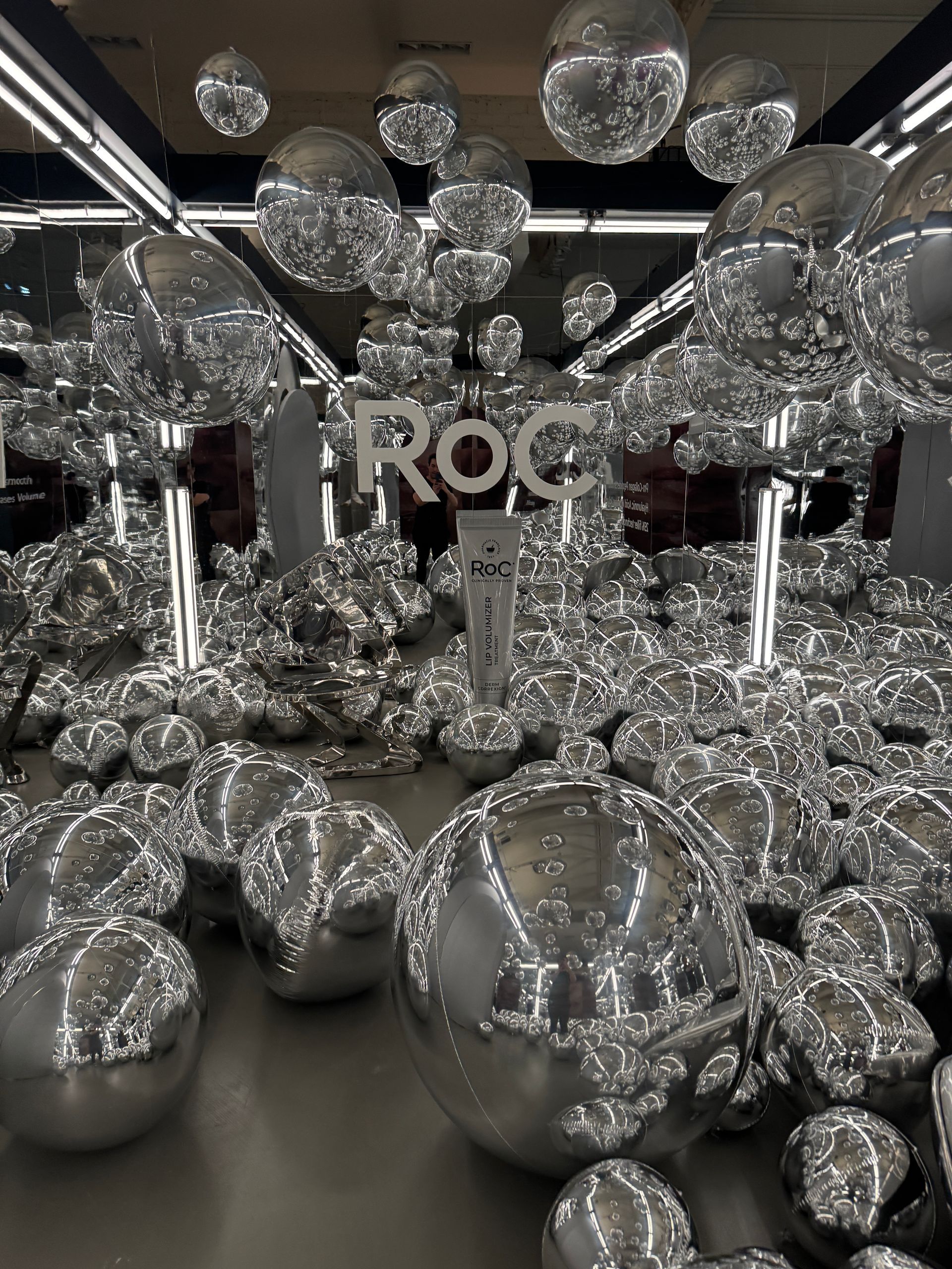 Mirror Ball Orb Big Shiny Balls installation for influencer event in Los Angeles