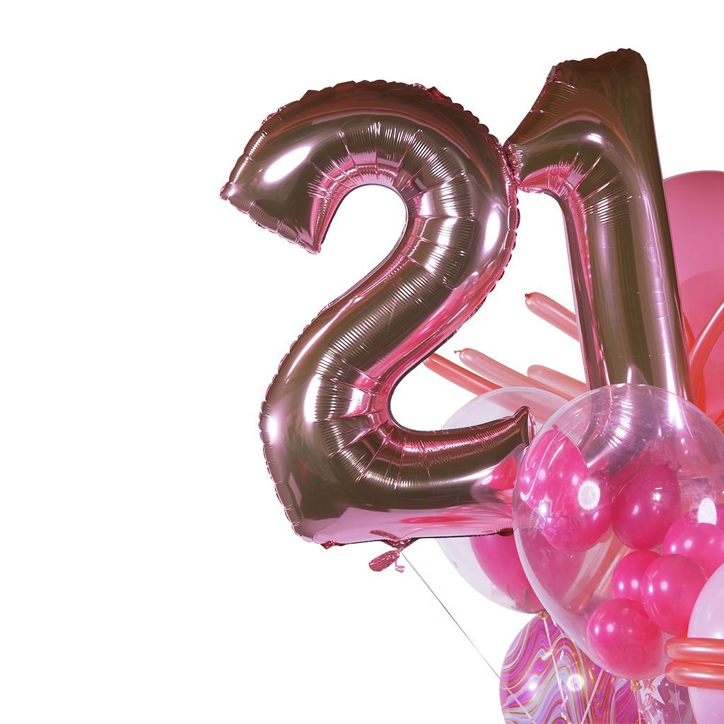 A 21st Birthday Balloon Bouquet