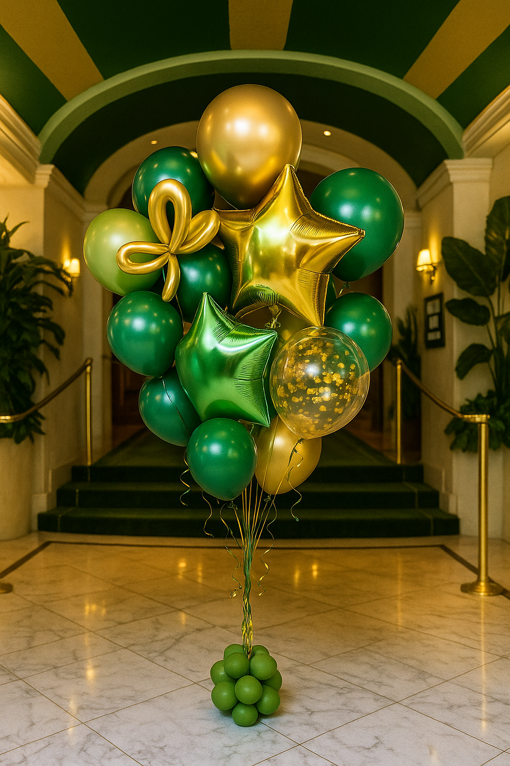 A bunch of balloons with the number 12 on them