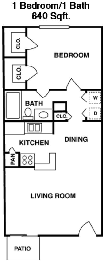 2 BED / 2 BATH FLOOR PLAN