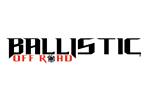 Ballistic Off Road logo: black, angular font with 