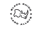 Black Rhino Hard Alloys logo: a rhino silhouette within a circular frame with text.