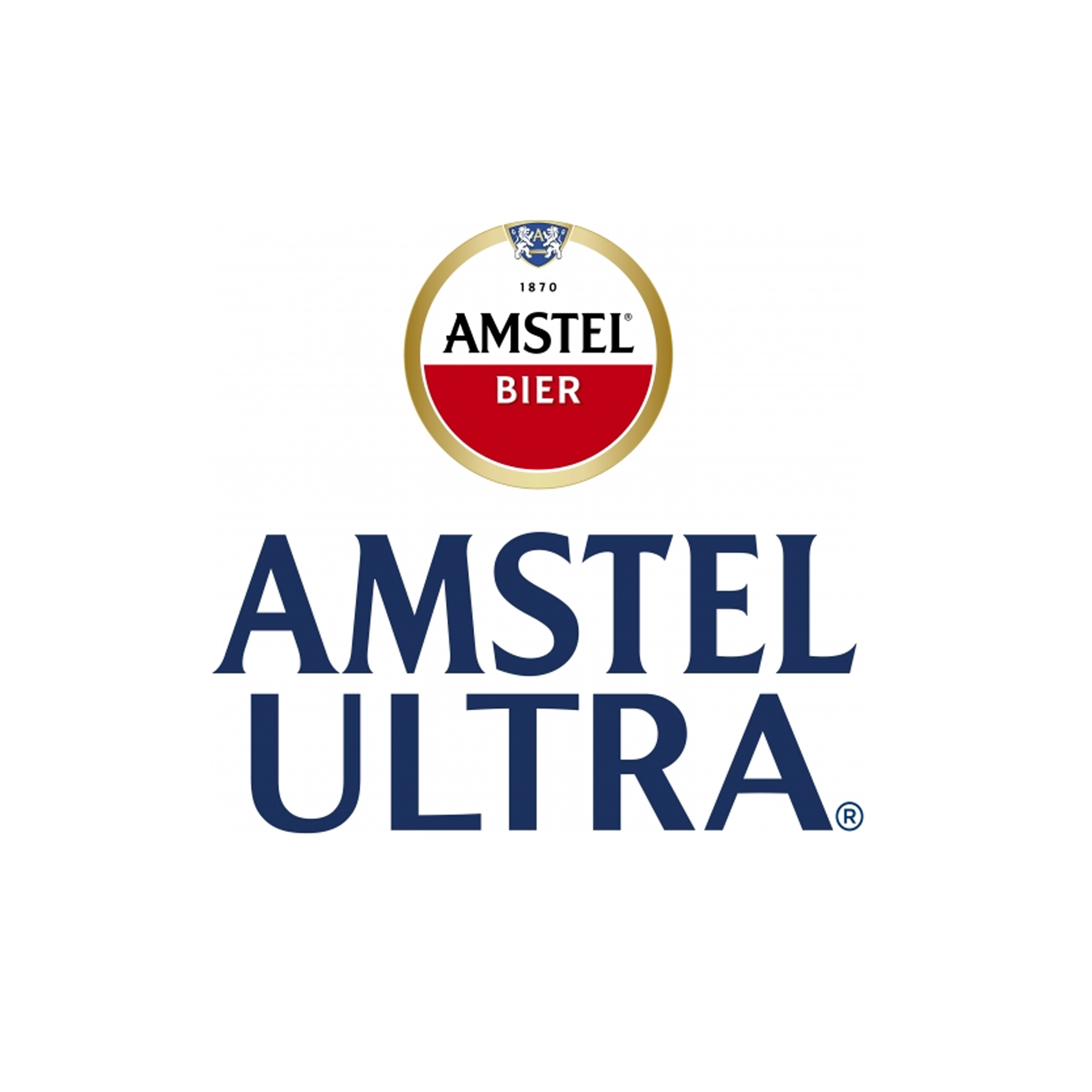 The amstel ultra logo is on a white background.