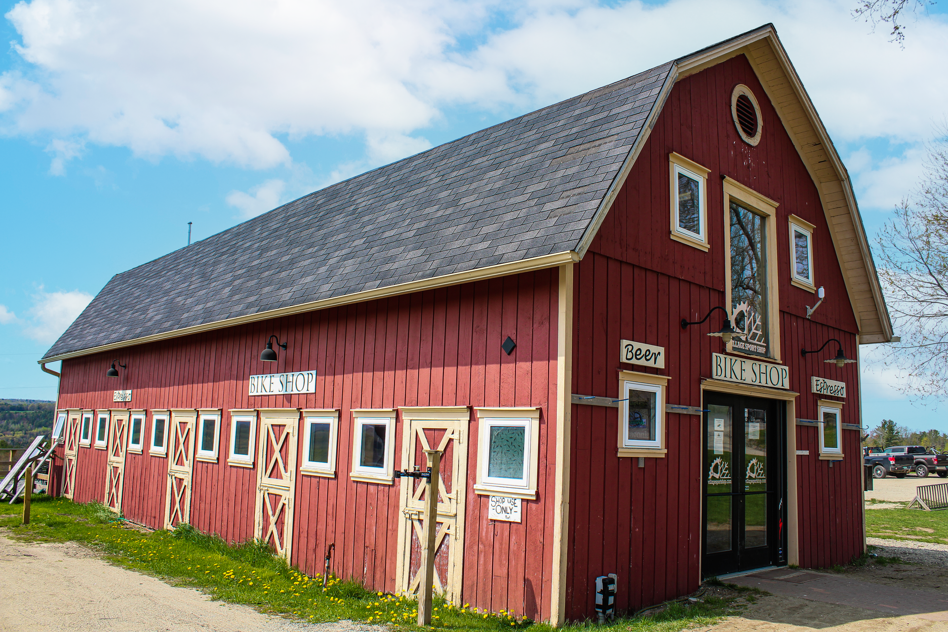 Side view of Village Sport Shop