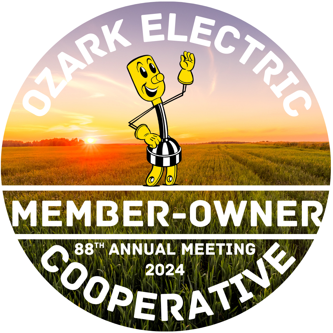 The logo for ozark electric cooperative member-owner 88th annual meeting 2024