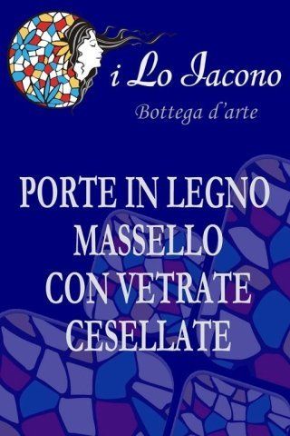 porte in legno massello con vetrate casellate