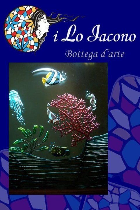 dettagli vetro con decorazioni a tema mare