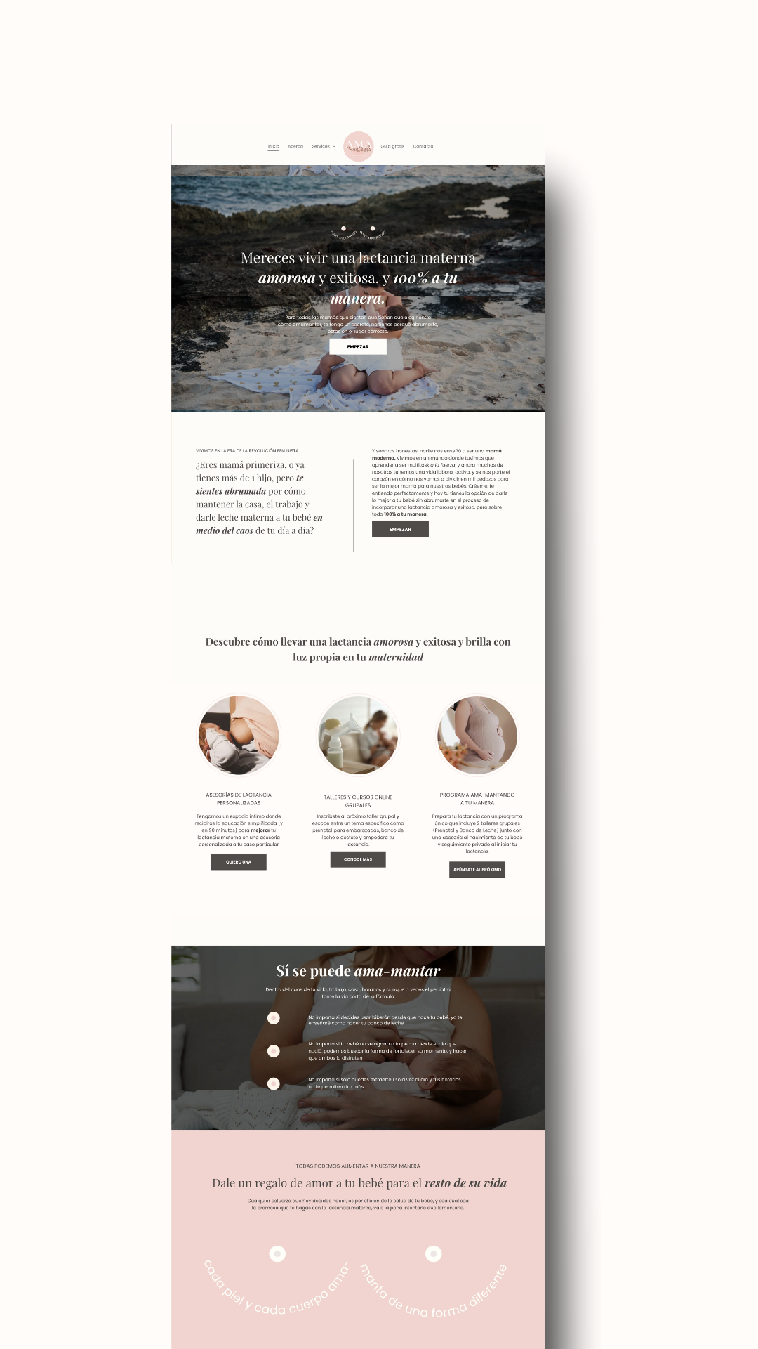 Custom therapist website design example 3