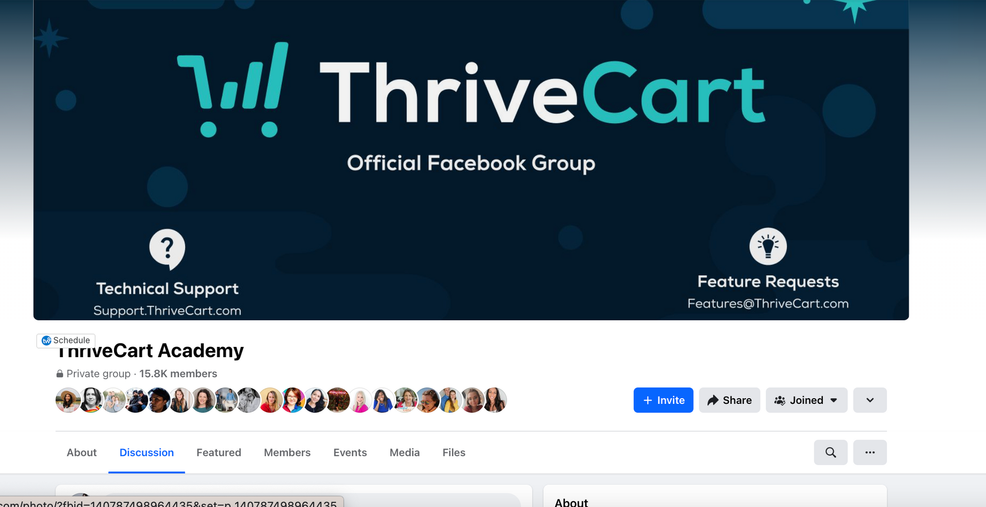 thrivecart facebook support group