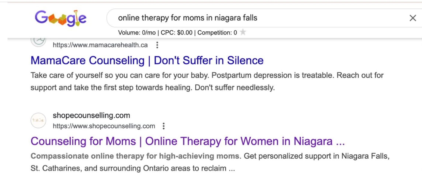 seo for therapists