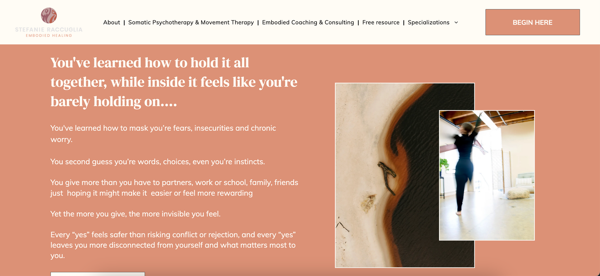 website for embodiment coach