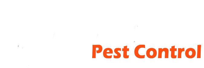 a white background with red text that says pest control .