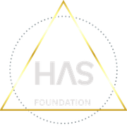 Gold triangle and dotted circle frame gray 