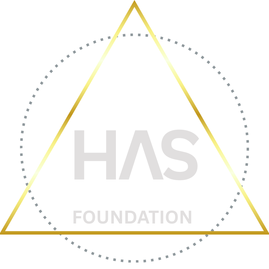 Gold triangle and dotted circle frame gray