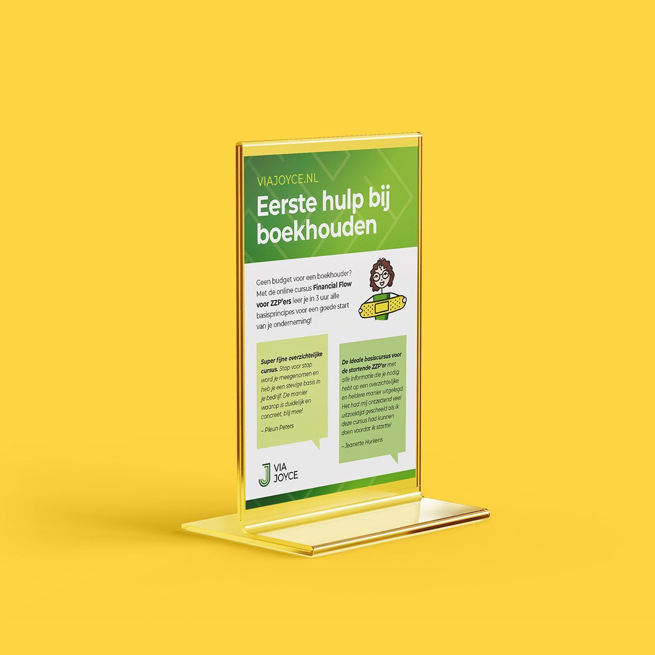 Flyer Via Joyce. Illustratie en ontwerp: Suzanne Menheere.