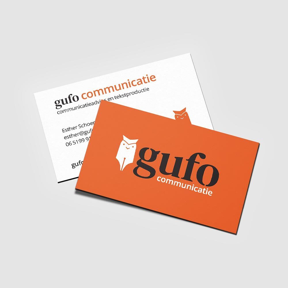 Logo Gufo Communicatie, Esther Schoenmakers