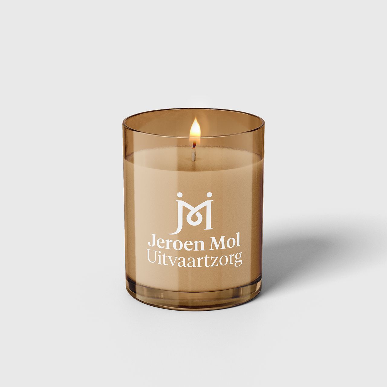 Logo Jeroen Mol Uitvaartzorg. Grafisch ontwerp: Atelier Suzanne Menheere.