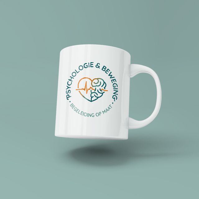 Logo design Psychologie & Beweging. Ontwerp: Suzanne Menheere.