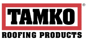 A logo for tamko roofing products is shown on a white background.
