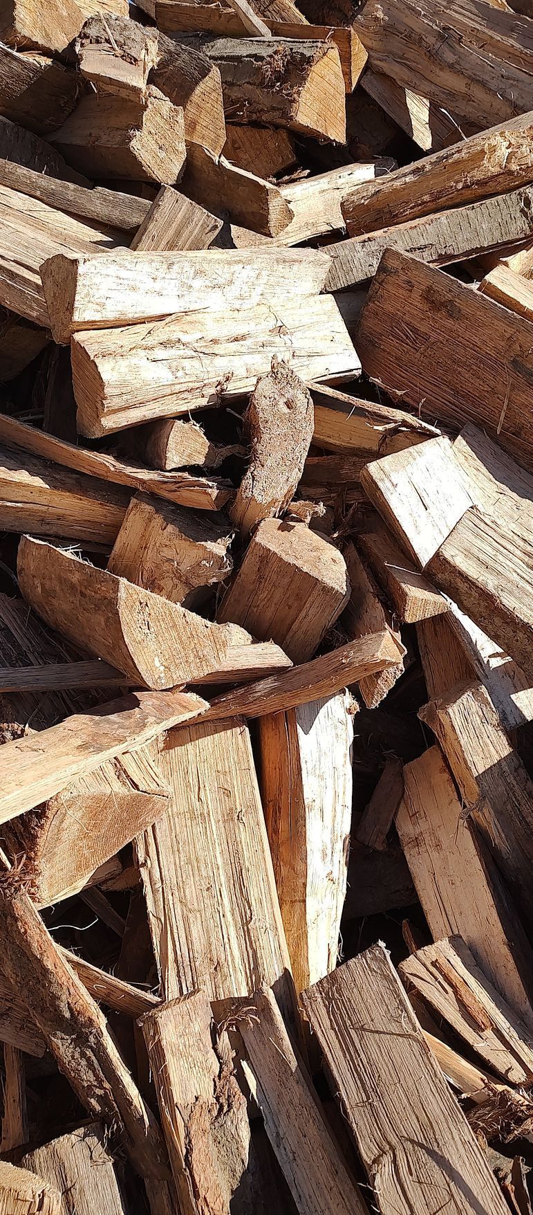 Firewood sold by the ton