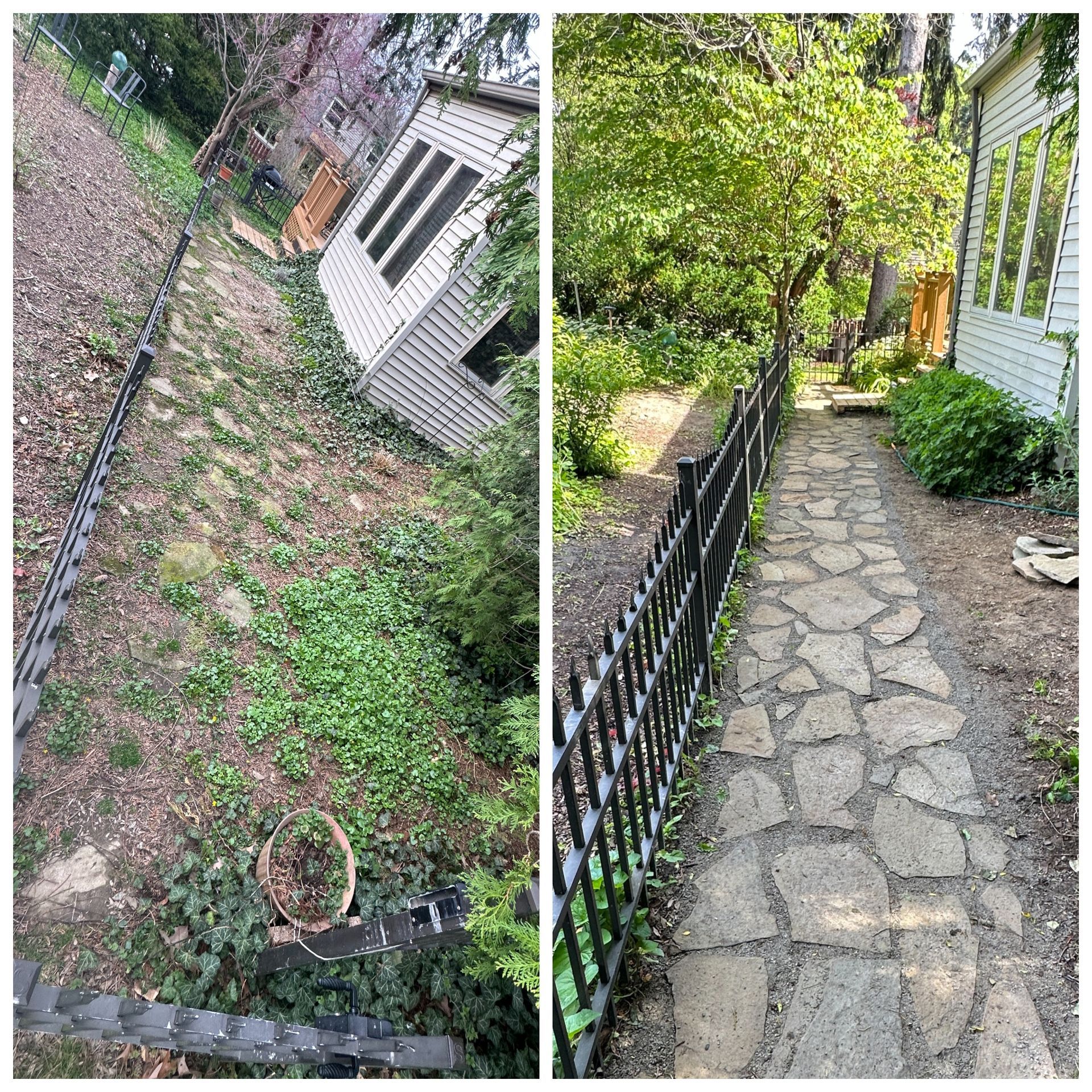 Stone pathway in Greater Lansing, MI.