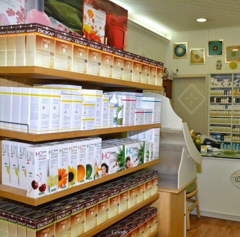 Esposizione prodotti di erboristeria