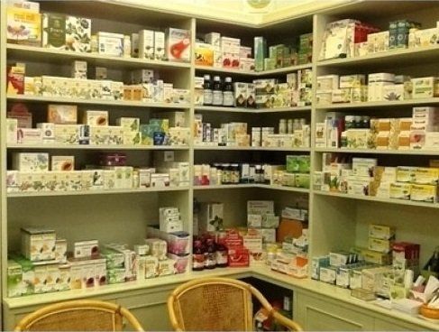 Esposizione prodotti di erboristeria