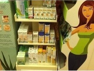 Esposizione prodotti di erboristeria