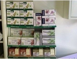 Esposizione prodotti di erboristeria